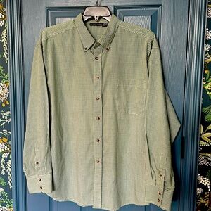 NWOT Michael Austin XL men’s green gingham check shirt